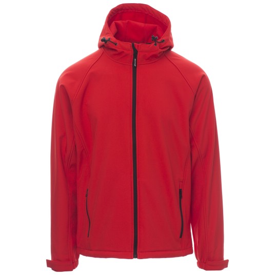 KURTKA SOFTSHELL Z KAPTUREM GALE - CZERWONY