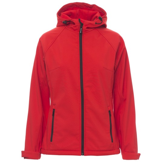 KURTKA SOFTSHELL Z KAPTUREM GALE LADY - CZERWONY