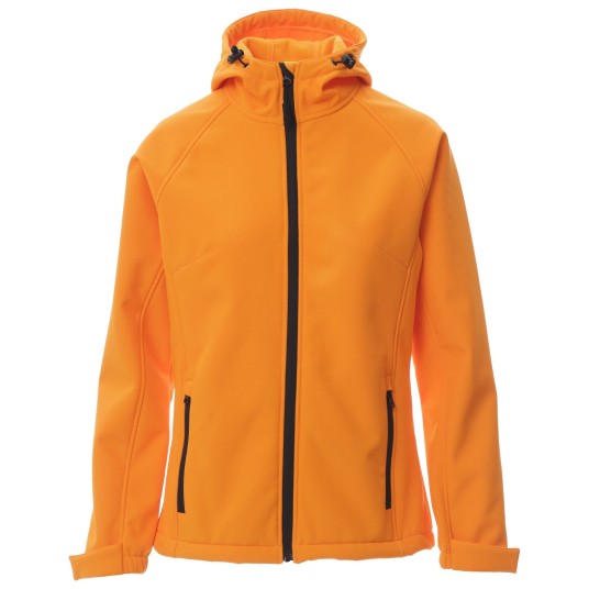KURTKA SOFTSHELL Z KAPTUREM GALE LADY - POMARAŃCZOWY