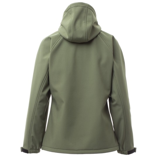 KURTKA SOFTSHELL Z KAPTUREM GALE LADY - ZIELONY WOJSKOWY
