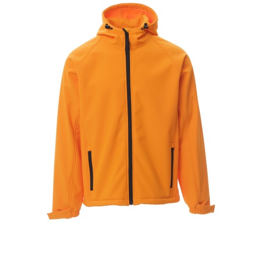 KURTKA SOFTSHELL Z KAPTUREM GALE - POMARAŃCZOWY