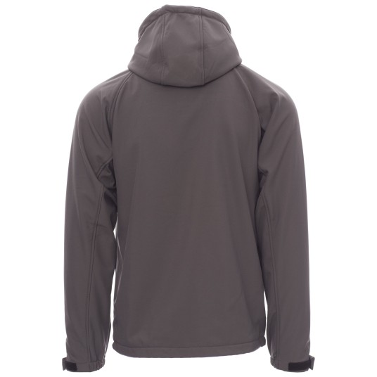 KURTKA SOFTSHELL Z KAPTUREM GALE - SZARY STALOWY