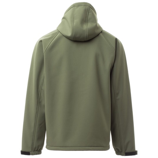 KURTKA SOFTSHELL Z KAPTUREM GALE - ZIELONY WOJSKOWY
