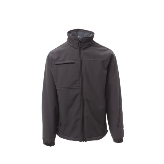 KURTKA SOFTSHELL Z KAPTUREM MĘSKA ALASKA - ANTRACYTOWY