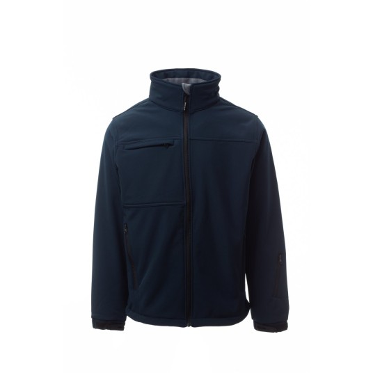KURTKA SOFTSHELL Z KAPTUREM MĘSKA ALASKA - GRANATOWY
