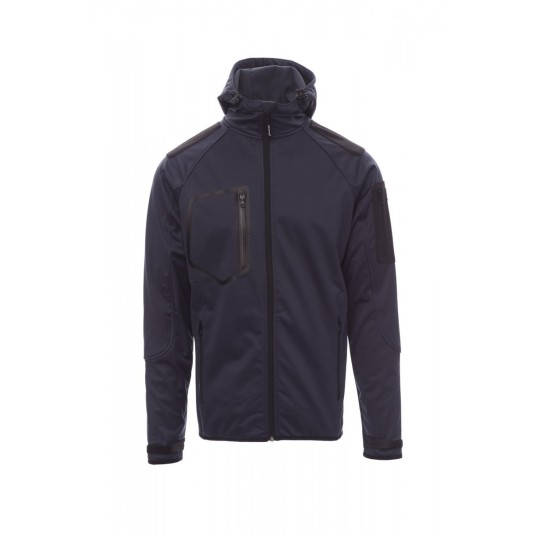 KURTKA SOFTSHELL Z KAPTUREM MĘSKA EXTREME - GRANATOWY/CZARNY