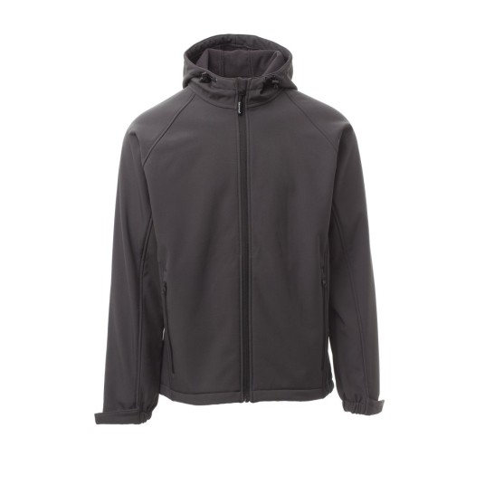 KURTKA SOFTSHELL Z KAPTUREM MĘSKA GALE - ANTRACYTOWY