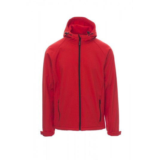 KURTKA SOFTSHELL Z KAPTUREM MĘSKA GALE - CZERWONY