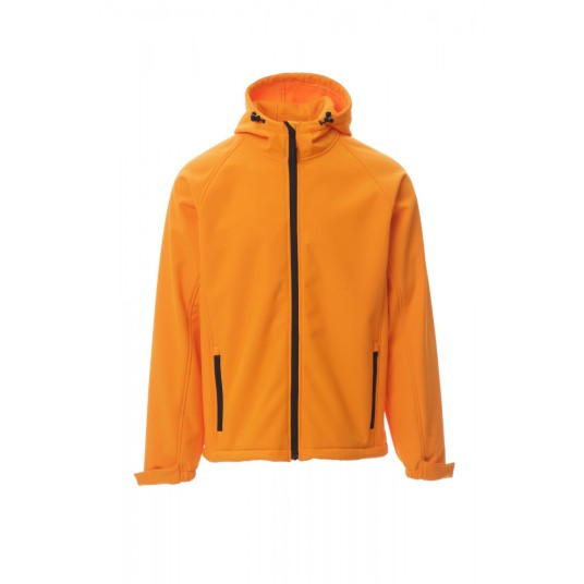KURTKA SOFTSHELL Z KAPTUREM MĘSKA GALE - POMARAŃCZOWY