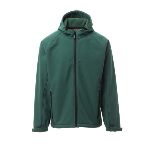 KURTKA SOFTSHELL Z KAPTUREM MĘSKA GALE - ZIELONY