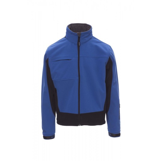 KURTKA SOFTSHELL Z KAPTUREM MĘSKA STORM - KRÓLEWSKI NIEBIESKI/CZARNY