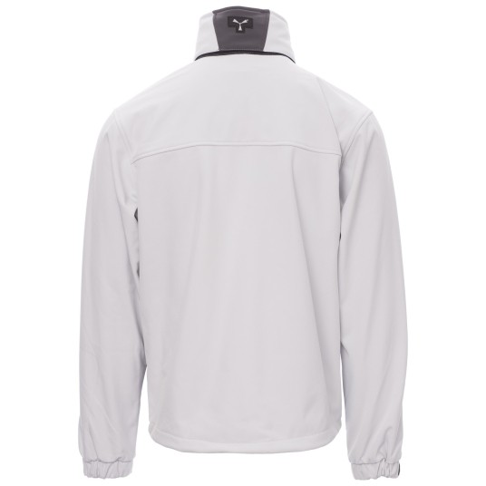 KURTKA SOFTSHELL Z KAPTUREM STORM - BIAŁY-SZARY