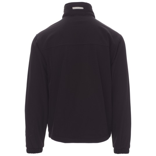 KURTKA SOFTSHELL Z KAPTUREM STORM - CZARNY-ŻÓŁTY NEON