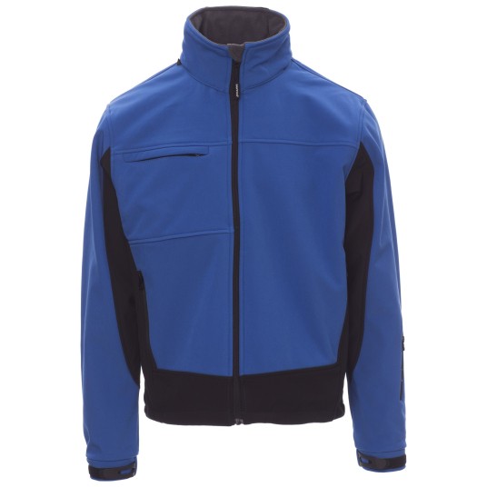 KURTKA SOFTSHELL Z KAPTUREM STORM - KRÓLEWSKI NIEBIESKI-CZARNY