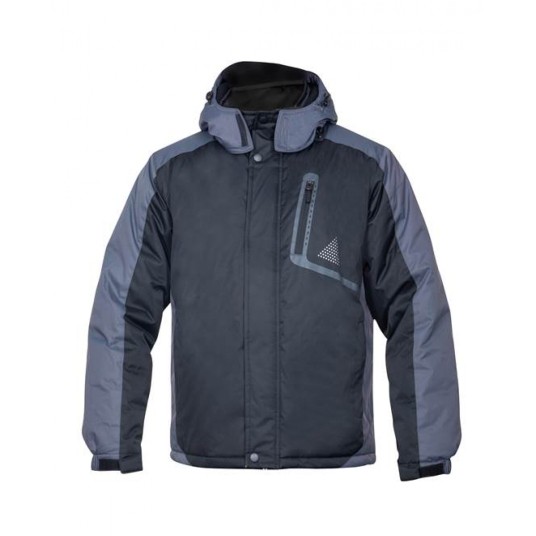 KURTKA YORK ZIMOWA - CZARNO-SZARY