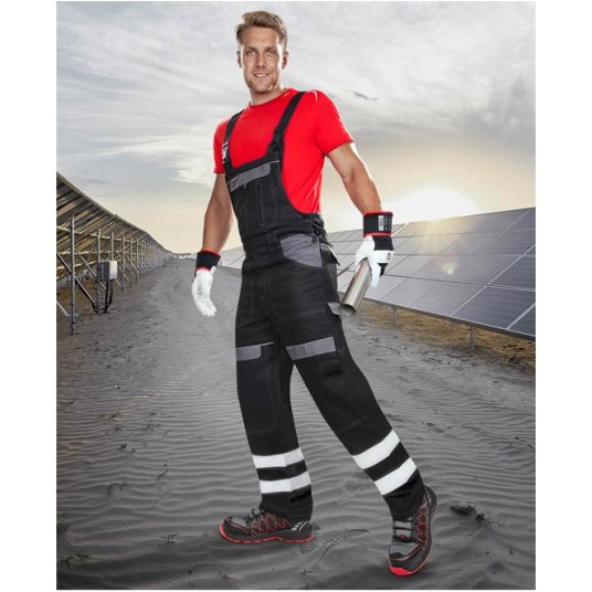 OGRODNICZKI ODBLASKOWE COOL TREND - CZARNO-SZARY