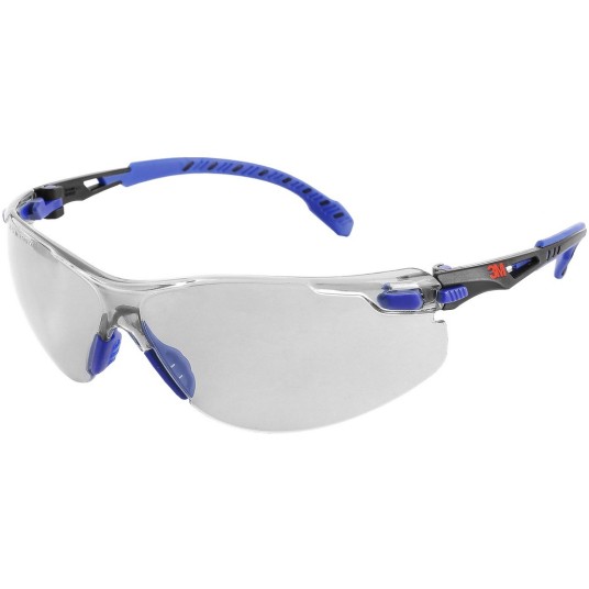 OKULARY OCHRONNE 3M SOLUS 1000 NIEBIESKIE/CZARNE OPRAWKI, POWŁOKA ODPORNA NA ZAPAROWANIE/ZARYSOWANIE SCOTCHGARD