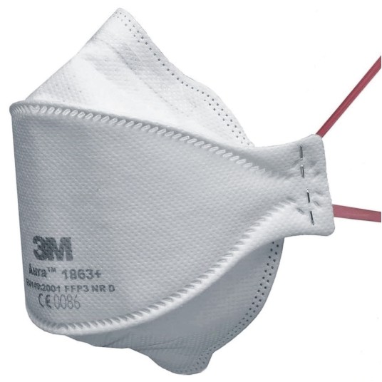PÓŁMASKA FILTRUJĄCA MEDYCZNA 3M AURA 1863+ FFP3 NR D IIR
