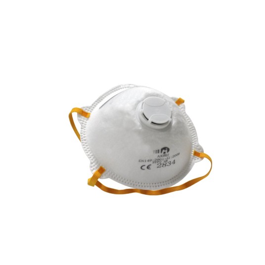 PÓŁMASKA OCHRONNA FFP2 NR AK002 DUST MASK FFP2 - BIAŁY/ŻÓŁTY