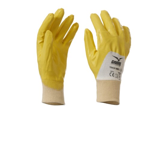 RĘKAWICA BAWEŁNIANA POWLEKANE GUMĄ TRACK NBR1L - ŻÓŁTY