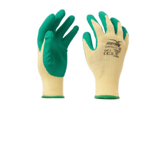 RĘKAWICA BAWEŁNIANO-POLIESTROWA POWLEKANA LATEKSEM CONTROL X1 - ZIELONY