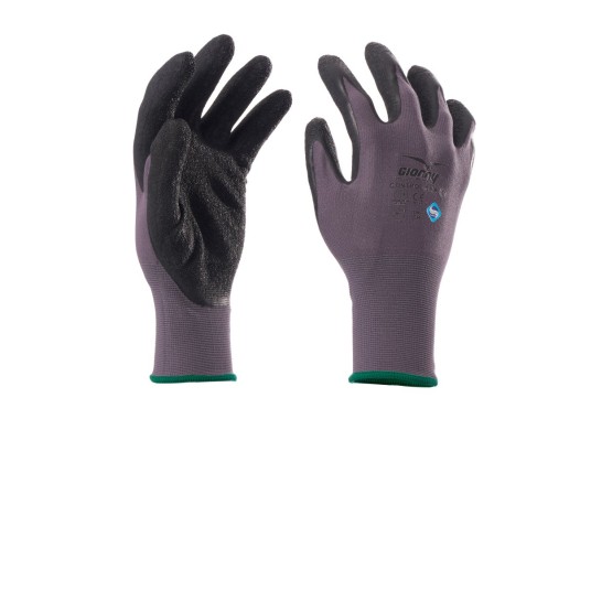 RĘKAWICA NYLONOWA POWLEKANA LATEKSEM CONTROL GRIP - SZARY/CZARNY