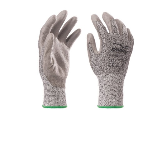 RĘKAWICA WYTRZYMAŁA POWLEKANA POLIURETANEM DANGER H3 - SZARY