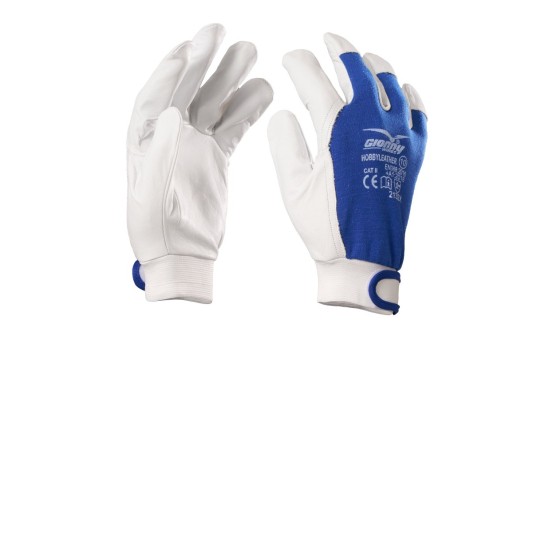 RĘKAWICA WZMACNIANA SKÓRA BYDLĘCA HOBBYLEATHER - NIEBIESKI