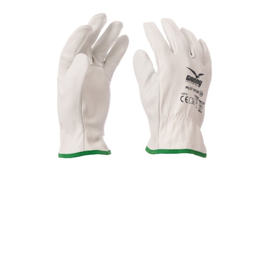 RĘKAWICA WZMACNIANA SKÓRA BYDLĘCA PILOT 55TOP - LODOWY