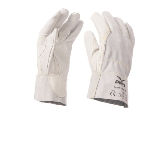 RĘKAWICA WZMACNIANA SKÓRA BYDLĘCA PILOT 70R-K - LODOWY