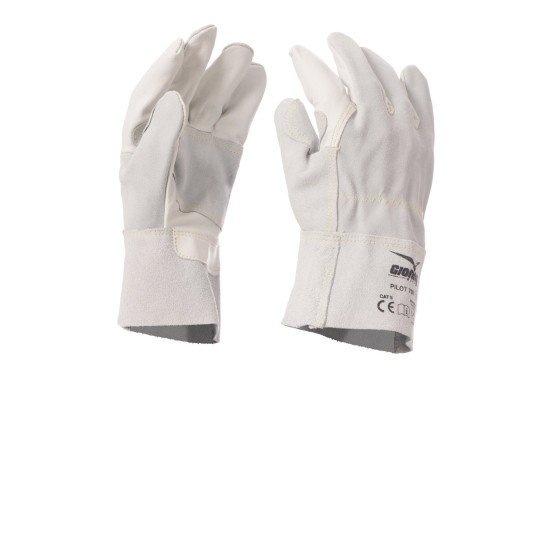 RĘKAWICA WZMACNIANA SKÓRA BYDLĘCA PILOT 70R - LODOWY