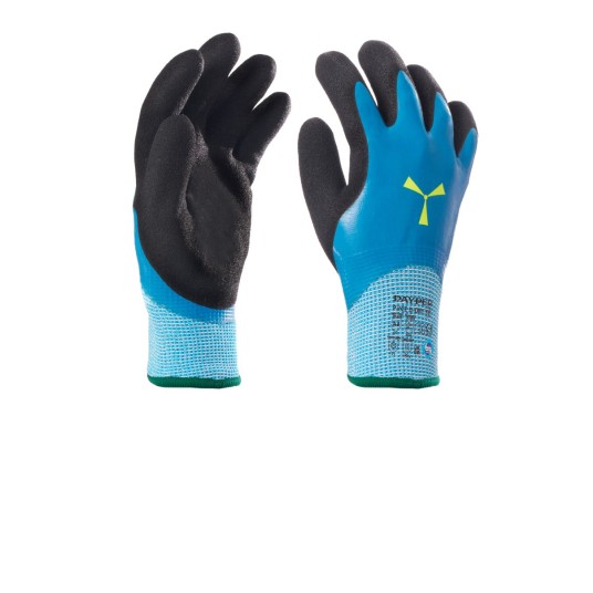 RĘKAWICA ZIMOWA ANTYPRZECIĘCIOWA POWLEKANA LATEKSEM P/ICE D-DRY - BLU/NERO