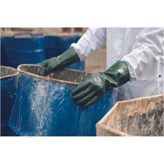 RĘKAWICE CHEMOODPORNE POWLEKANE PVC PETREL 35 CM - 11
