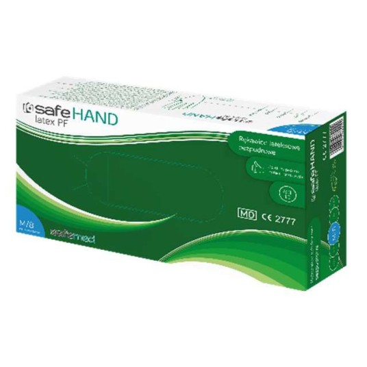 RĘKAWICE LATEKSOWE SAFEHAND LATEX – KOLOR KREMOWO-BIAŁY (100 SZT.)