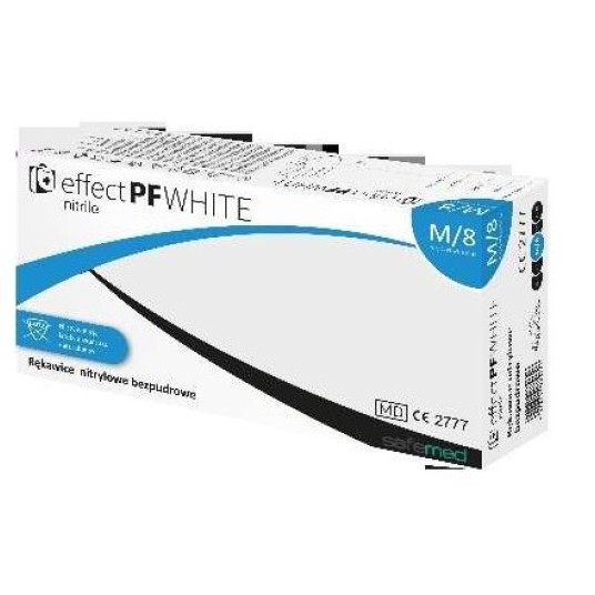 RĘKAWICE NITRYLOWE EFFECT PF WHITE – KOLOR BIAŁY (100 SZT.)