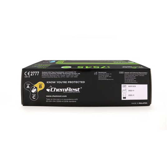 RĘKAWICE NITRYLOWE SHOWA 7545 EBT BIODEGRADOWALNE (100SZT.) - NIEBIESKI