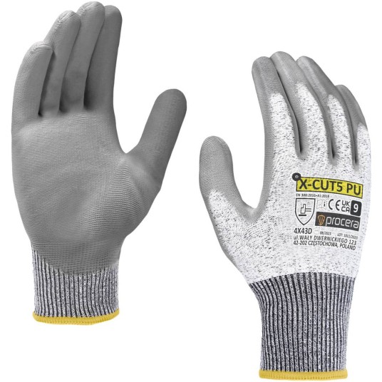 RĘKAWICE OCHRONNE ANTYPRZECIĘCIOWE X-CUT5 PU
