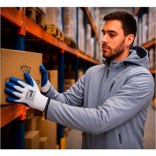 RĘKAWICE OCHRONNE POWLEKANE LATEKSEM X-LATOS BLUE