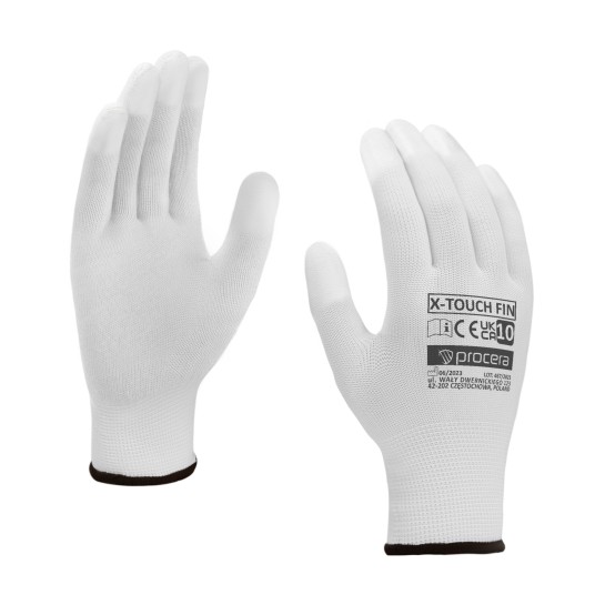 RĘKAWICE OCHRONNE POWLEKANE PU X-TOUCH FIN