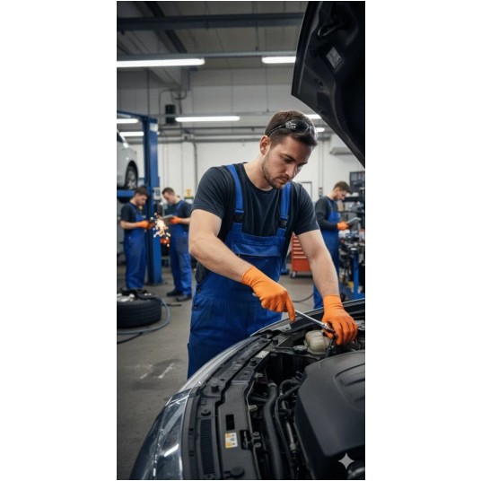 RĘKAWICE WARSZTATOWE SHOWA 709HVO (100SZT) - POMARAŃCZOWY