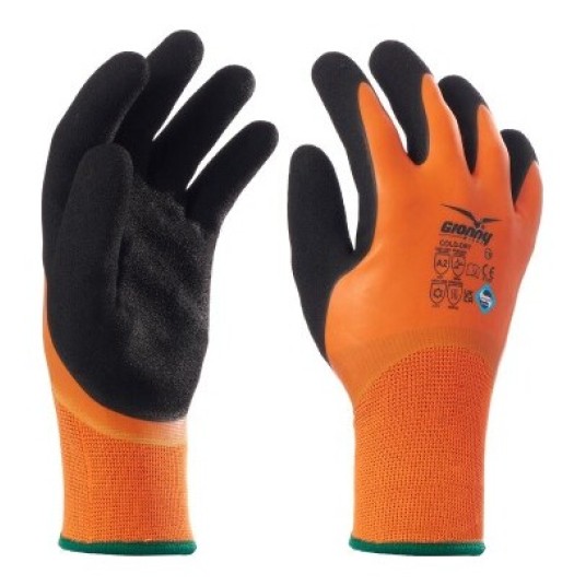 RĘKAWICZKI ROBOCZE COLD-DRY - POMARAŃCZOWY-CZARNY