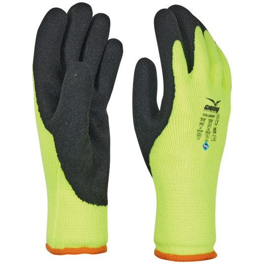 RĘKAWICZKI ROBOCZE COLDGRIP - ŻÓŁTY FLUO-CZARNY