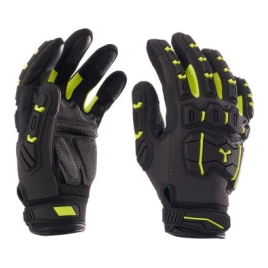 RĘKAWICZKI ROBOCZE P-HERO SHAKE - CZARNY - ŻÓŁTY FLUO