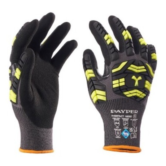 RĘKAWICZKI ROBOCZE P-IMPACT 18ESD - GRIGIO-NERO-GIALLO FLUO