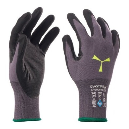 RĘKAWICZKI ROBOCZE P-TOUCH 15 - SZARY-CZARNY