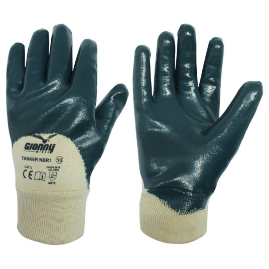 RĘKAWICZKI ROBOCZE TANKER NBR1 - NIEBIESKI