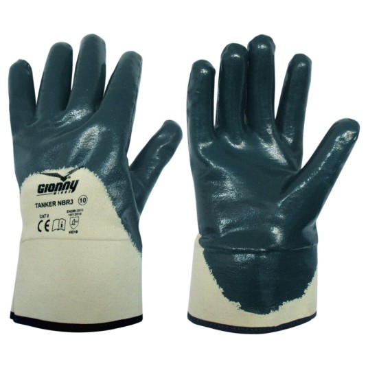 RĘKAWICZKI ROBOCZE TANKER NBR3 - NIEBIESKI