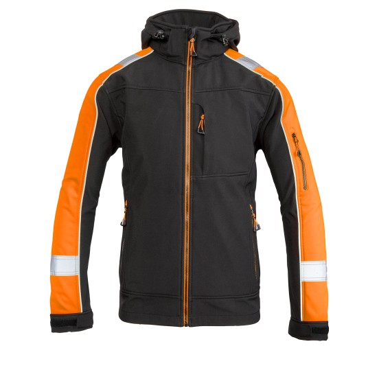 SOFTSHELL BENEFIT RIVAL - CZARNY-POMARAŃCZOWY