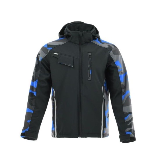 SOFTSHELL STANDARD PLUS NIEBIESKI CAMO
