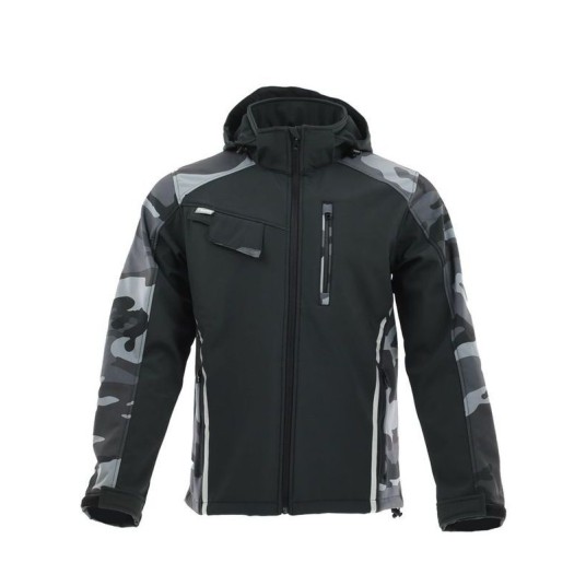 SOFTSHELL STANDARD PLUS SZARY CAMO